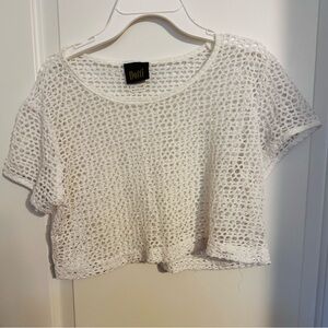 Dotti White Knitted Crop Top